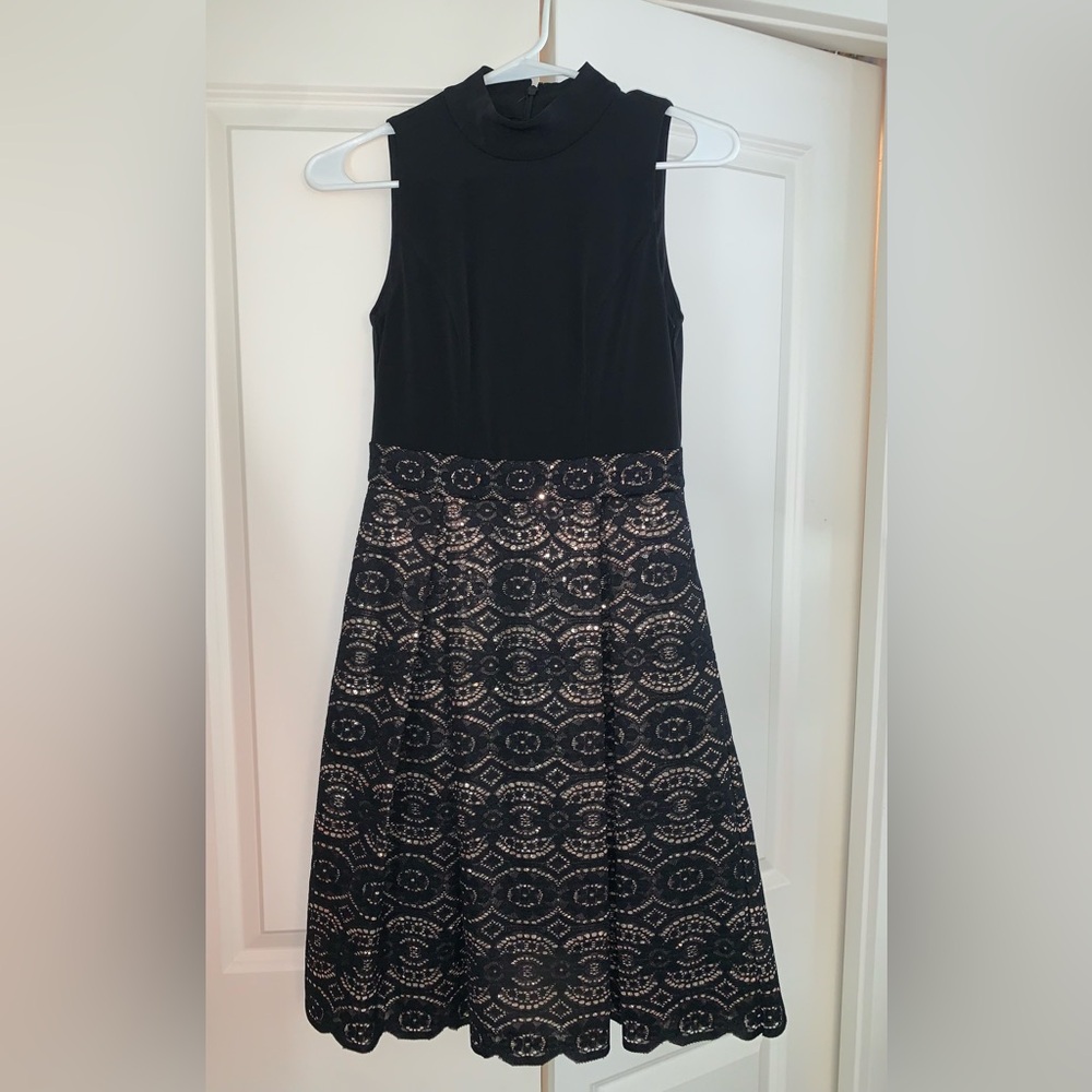 Vince Camuto Black Gold Cocktail Dress NWT